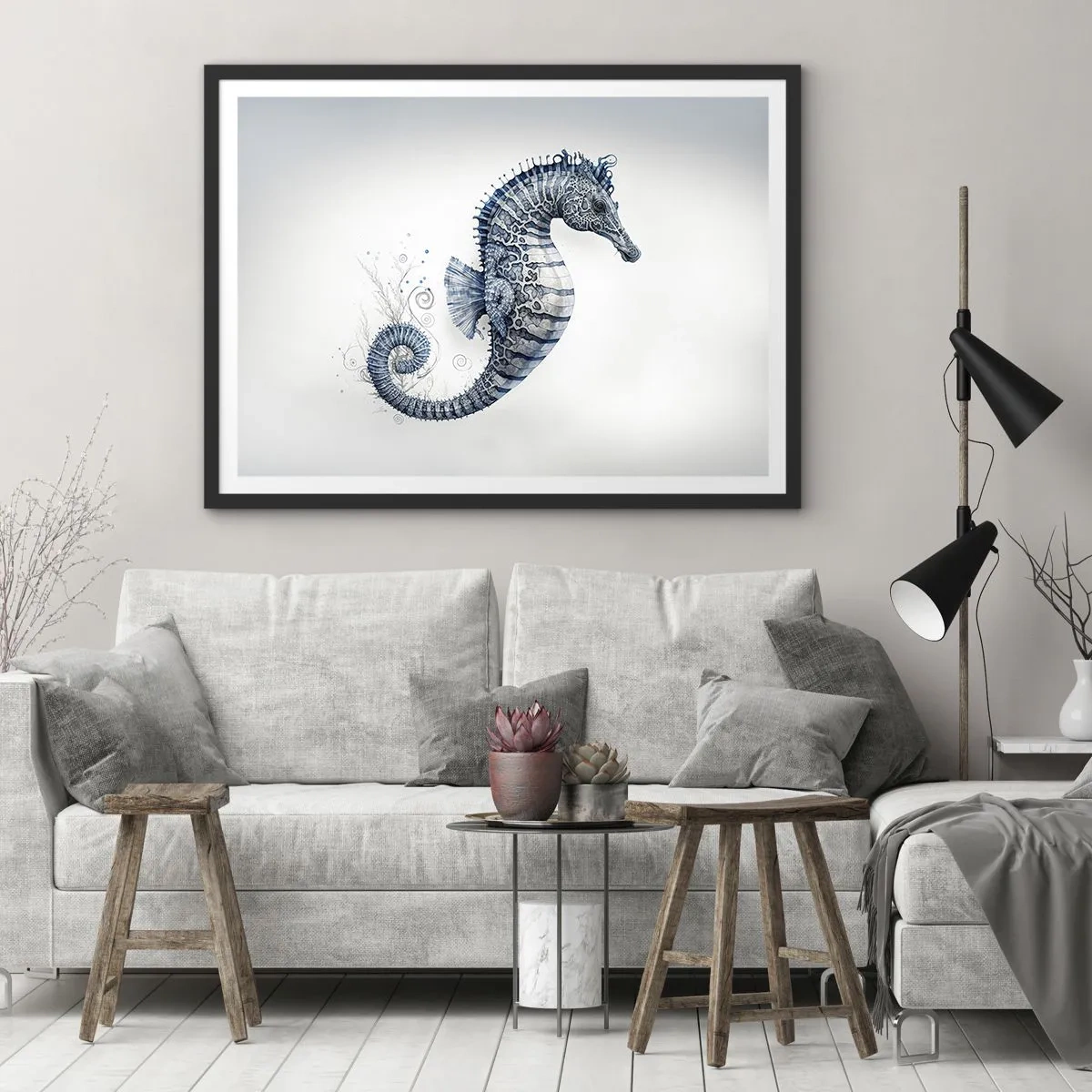 Pôster com moldura preta - Uma piada sutil da natureza - 100x70 cm