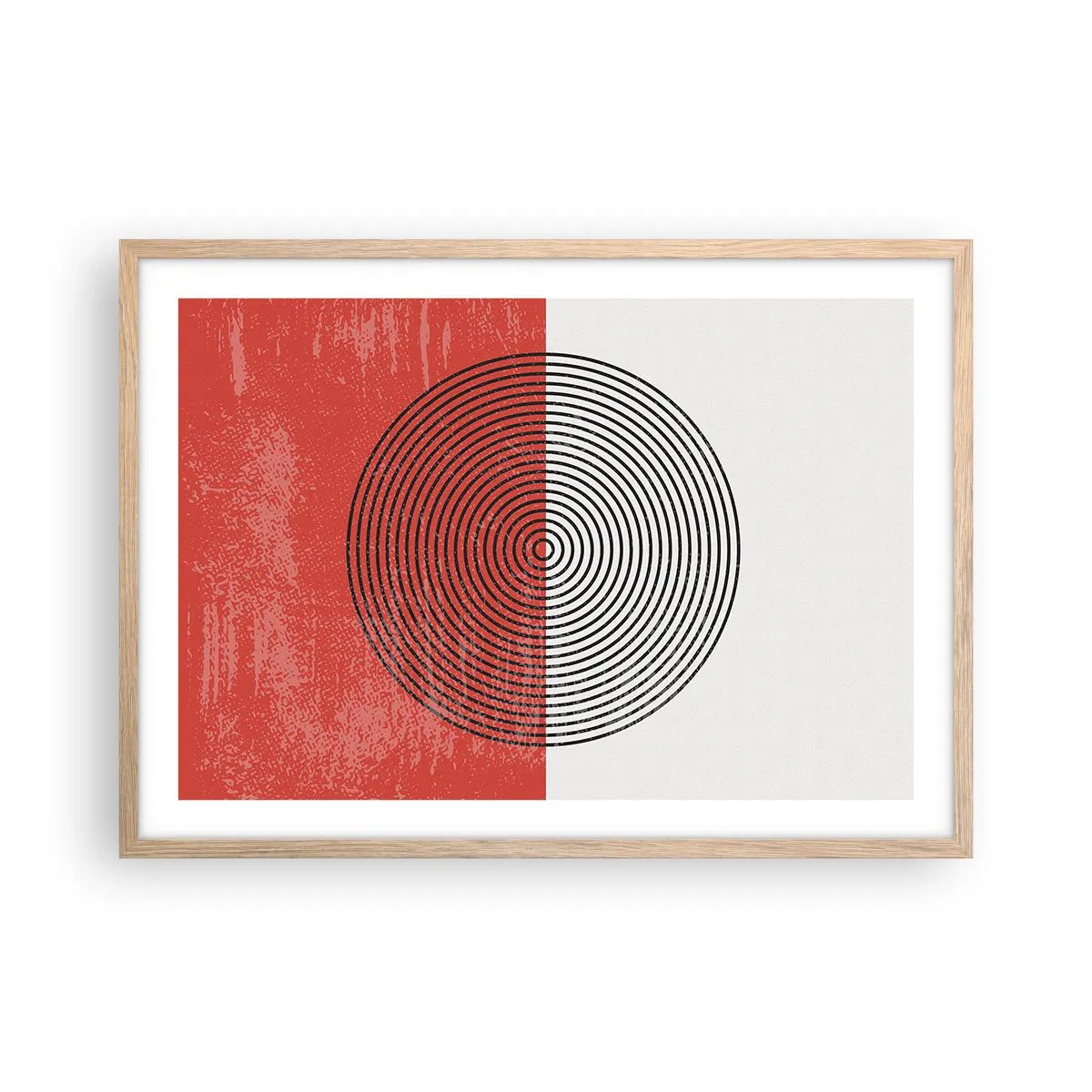 Pôster com moldura de carvalho claro - Direto ao ponto - 70x50 cm