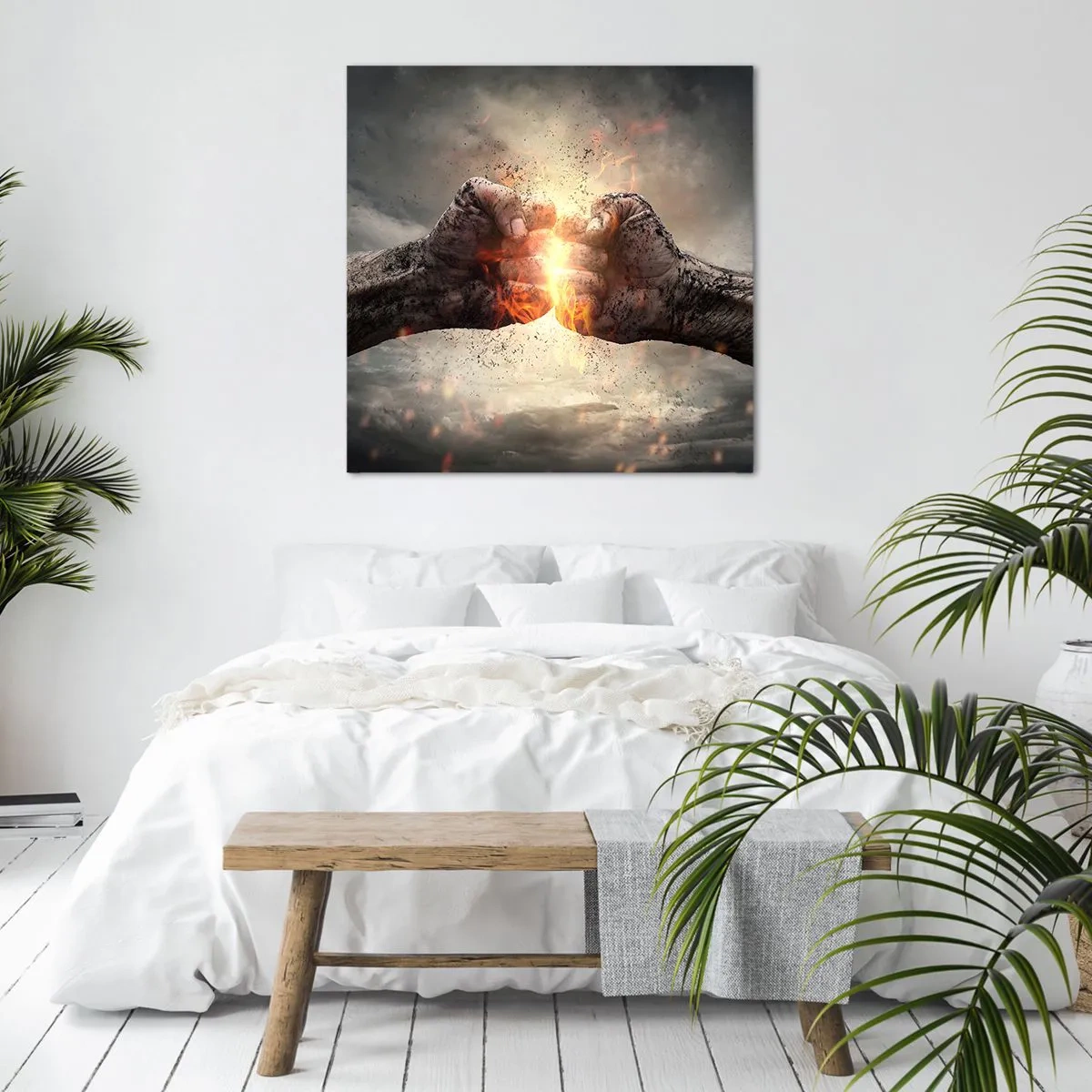 Quadro em tela - Prepare-se para a luta - 70x70 cm