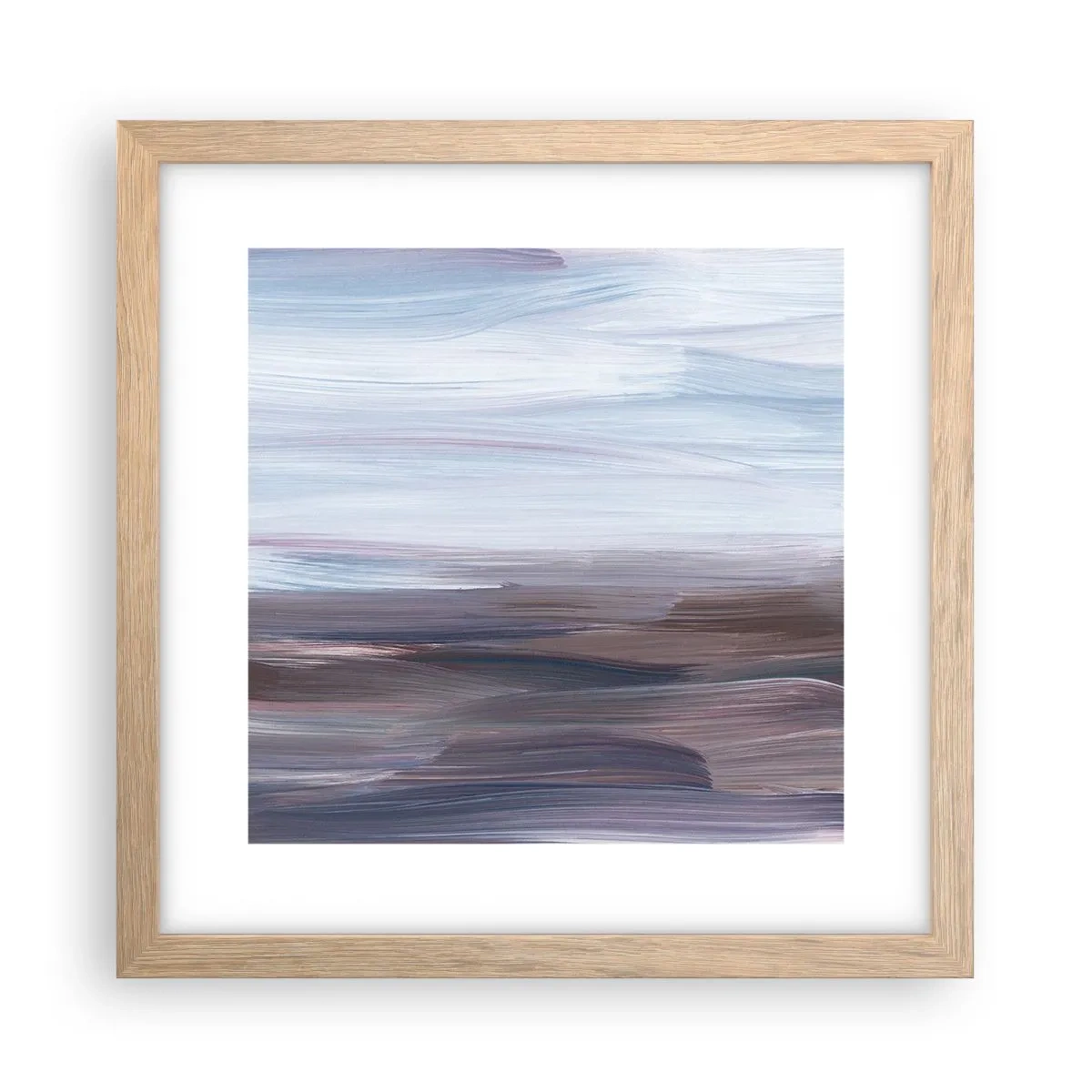 Pôster com moldura de carvalho claro - Elementos: água - 30x30 cm