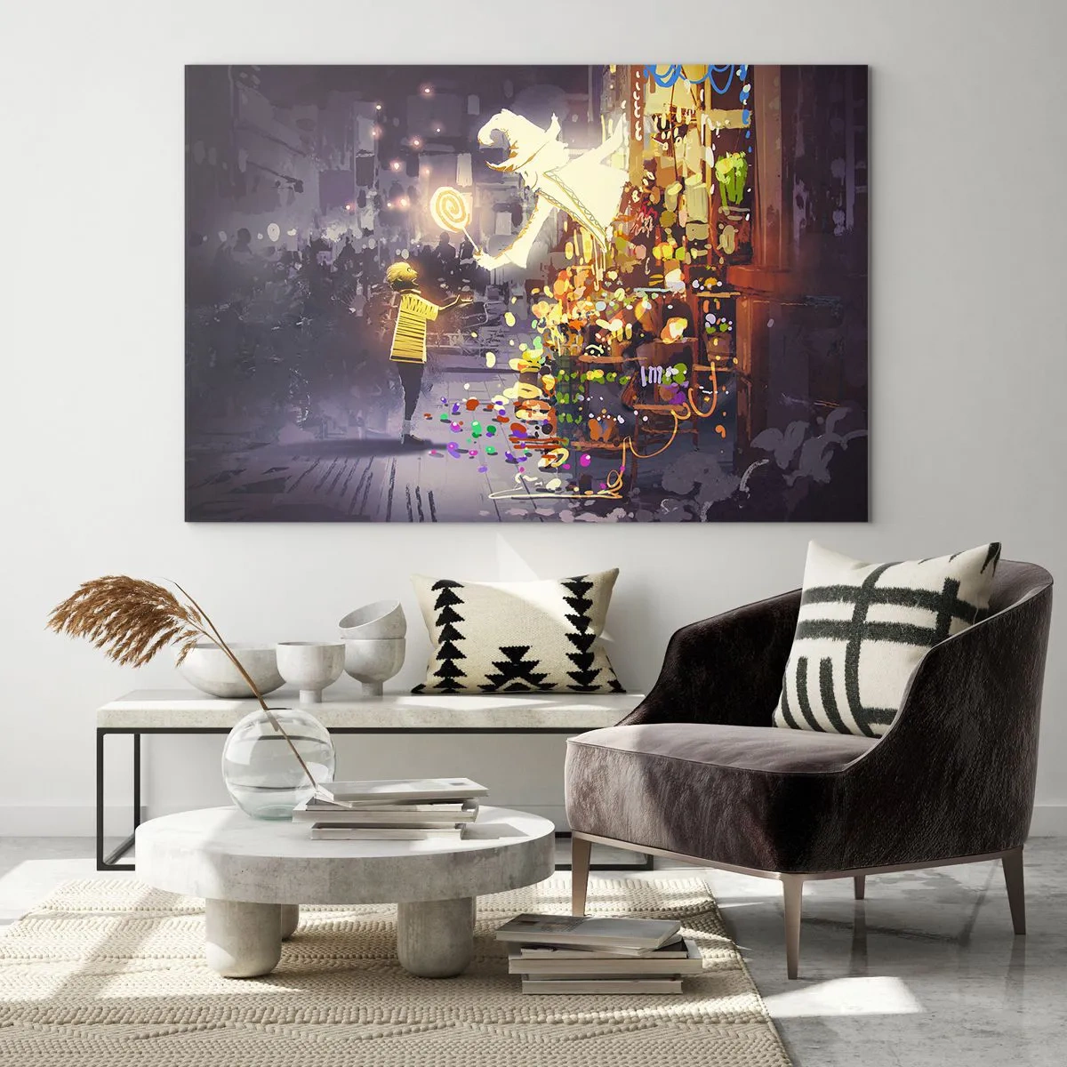 Quadro em vidro - Os feitiços existem - 120x80 cm