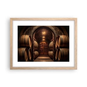 Pôster com moldura de carvalho claro - Porão atmosférico - 40x30 cm