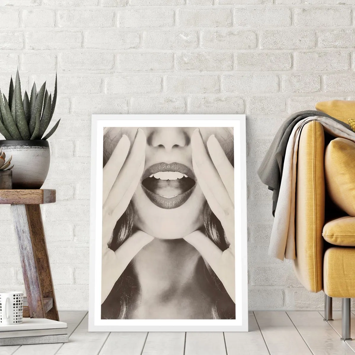 Pôster em moldura branca - Já vou! - 30x40 cm