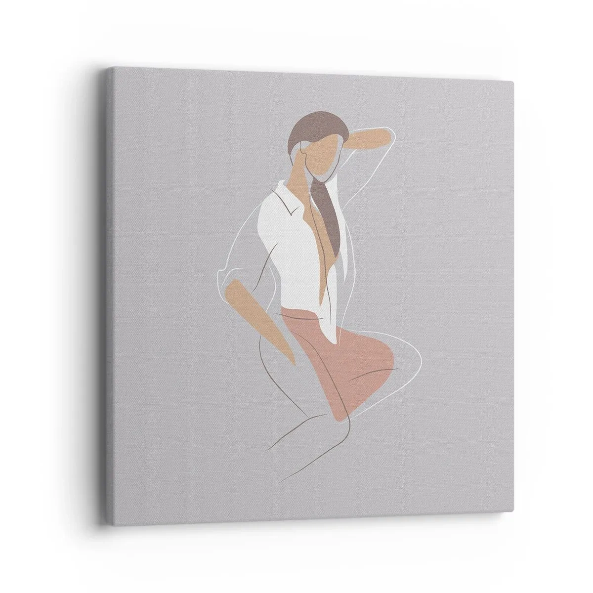 Quadro em tela - O esboço do encanto - 40x40 cm