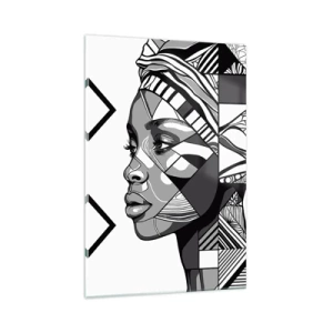 Quadro em vidro - Retrato étnico - 70x100 cm