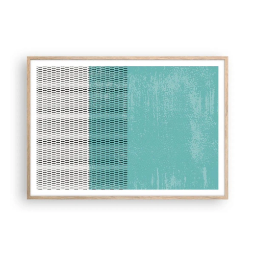 Pôster com moldura de carvalho claro - Composição equilibrada - 100x70 cm
