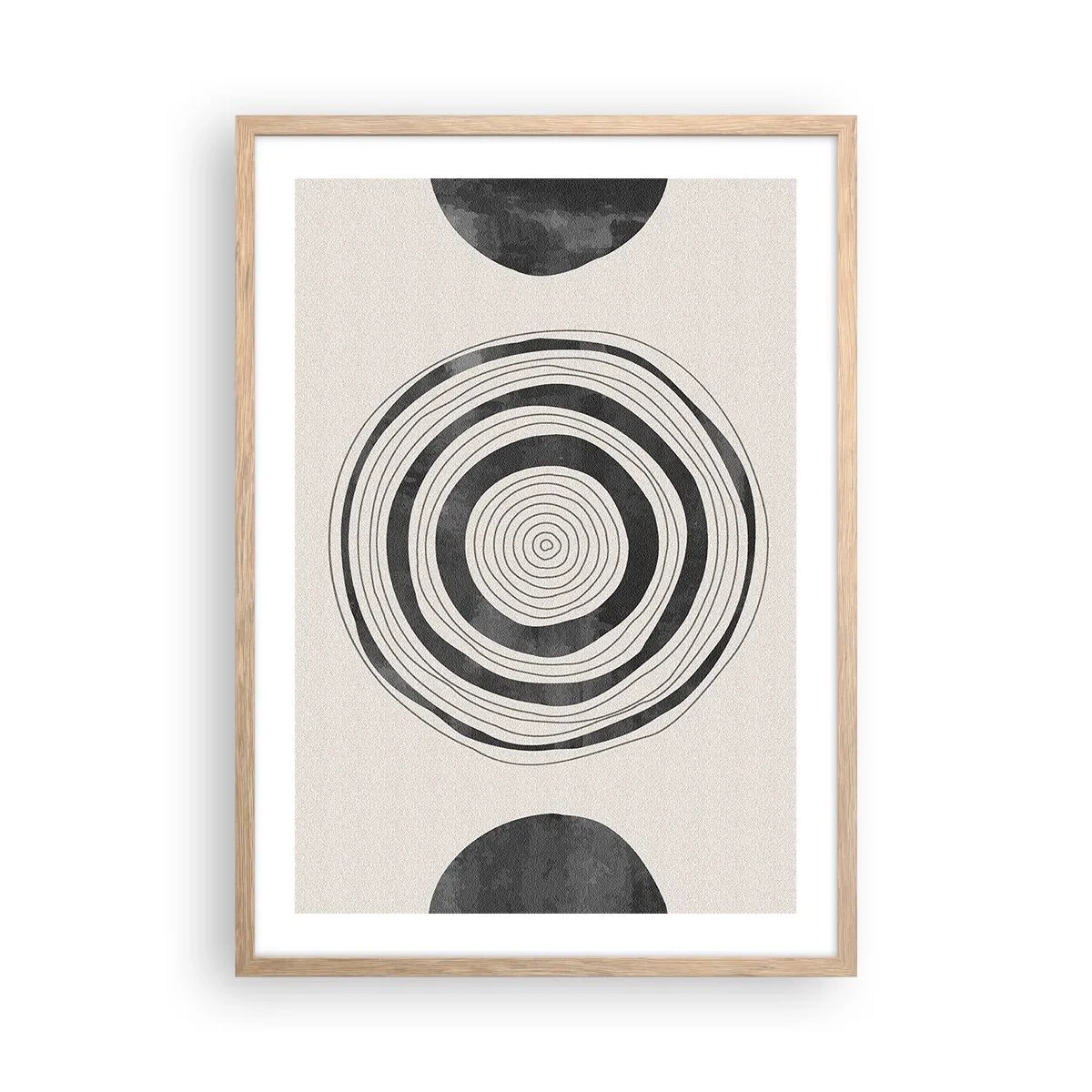 Pôster com moldura de carvalho claro - Importante é o que há no caminho - 50x70 cm