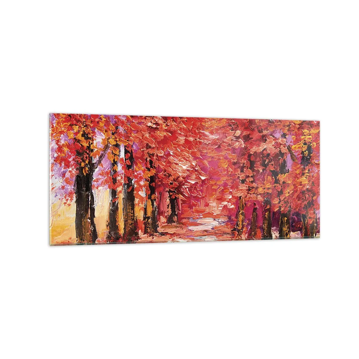 Quadro em vidro - Impressão de outono - 120x50 cm