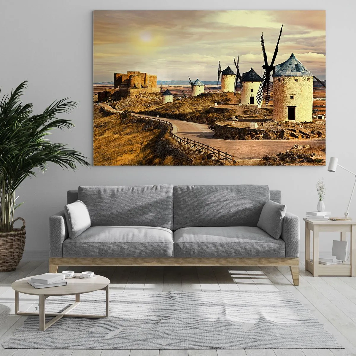 Quadro em vidro - Dom Quixote está prestes a aparecer - 100x70 cm