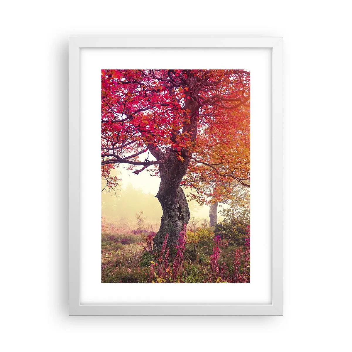 Pôster em moldura branca - Um frenesi de florescimento - 30x40 cm