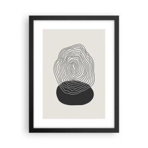 Pôster com moldura preta - Duração e vibração - 30x40 cm