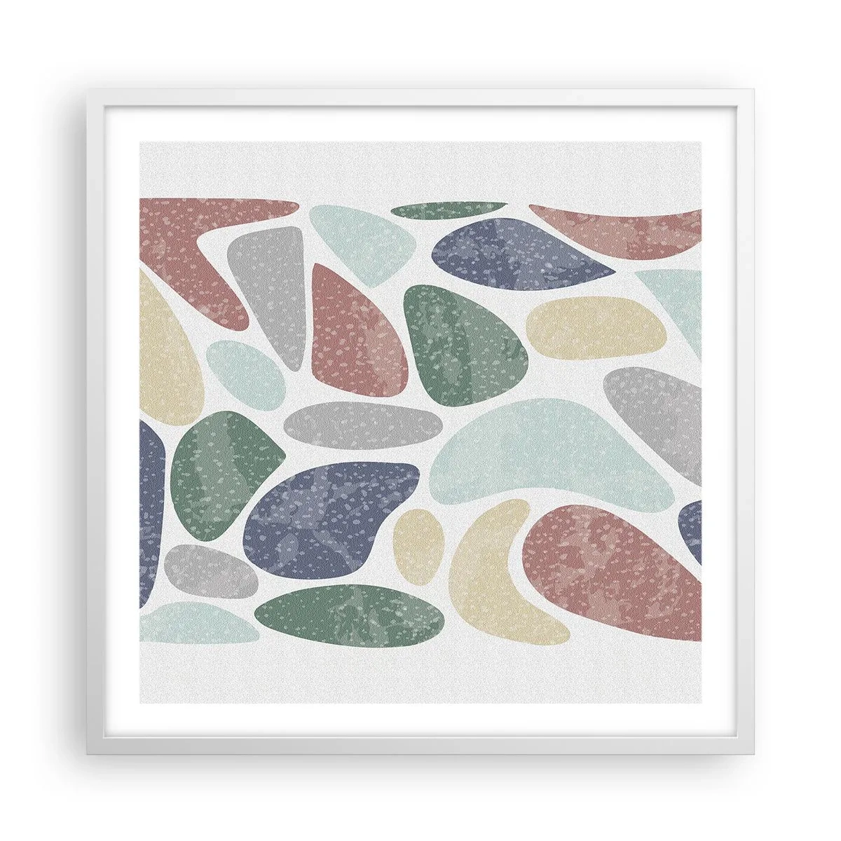Pôster em moldura branca - Um mosaico de cores em pó - 60x60 cm