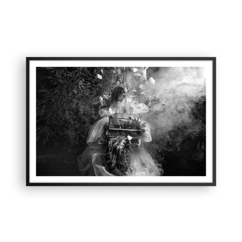 Pôster com moldura preta - A própria mãe – natureza - 91x61 cm