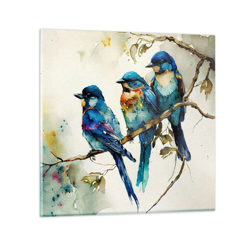 Quadro em vidro - Ele ficou ofendido? - 40x40 cm