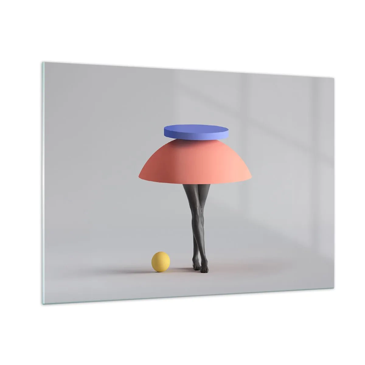 Quadro em vidro - Composição surrealista - 100x70 cm