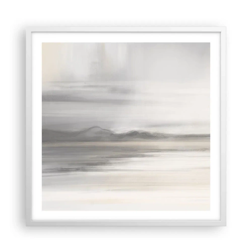 Pôster em moldura branca - Distância pensativa - 60x60 cm