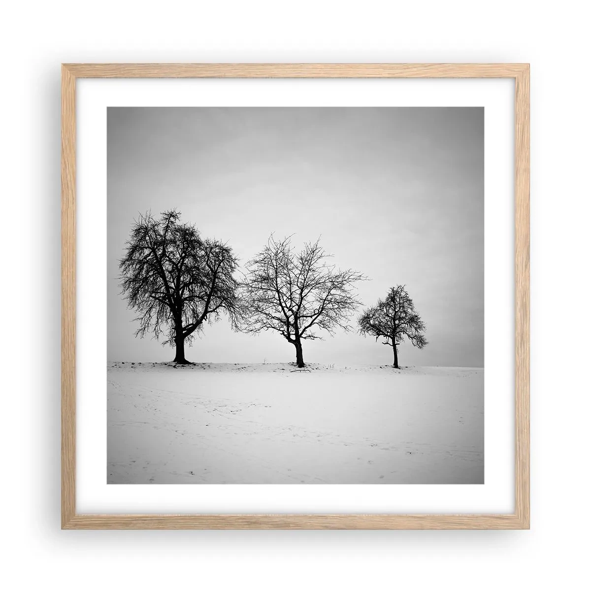 Pôster com moldura de carvalho claro - Com que sonham elas? - 50x50 cm