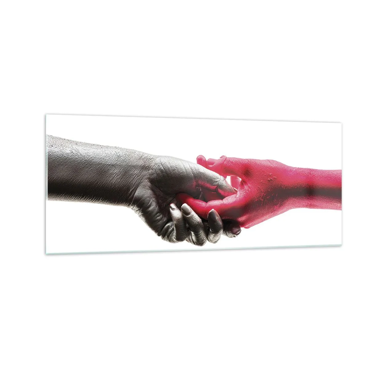 Quadro em vidro - Juntos, mas diferentes - 100x40 cm