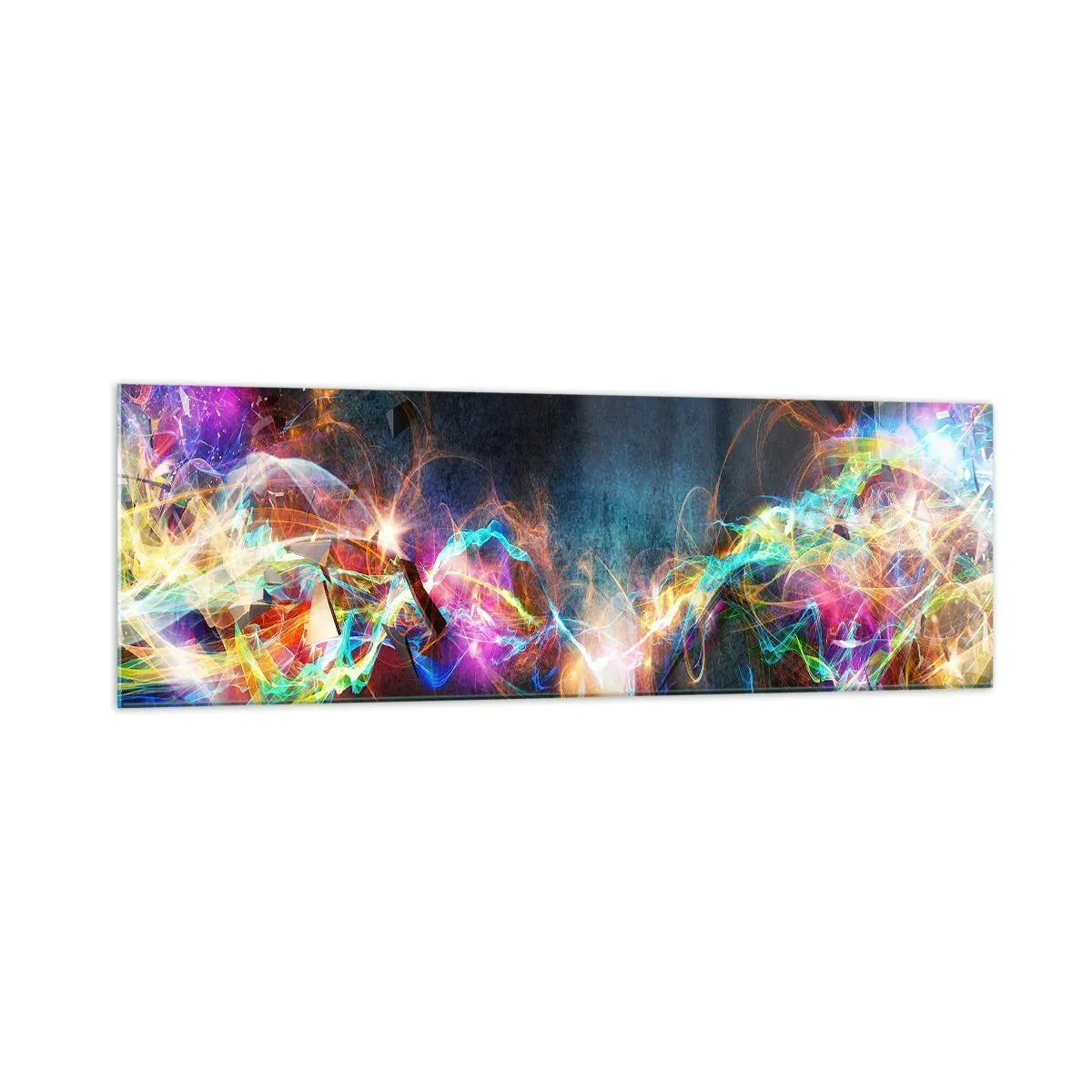 Quadro em vidro - Com alegria contra a escuridão - 160x50 cm