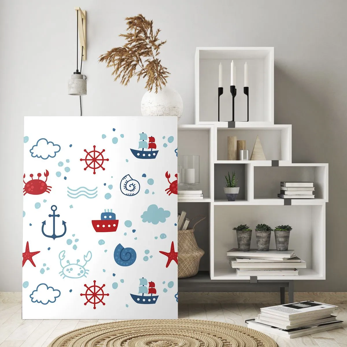 Quadro em vidro - Conto de fadas do mar - 80x120 cm