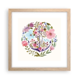 Pôster com moldura de carvalho claro - O bom sonho de um marinheiro - 30x30 cm