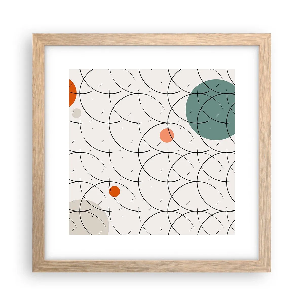 Pôster com moldura de carvalho claro - No espírito da pop art - 30x30 cm