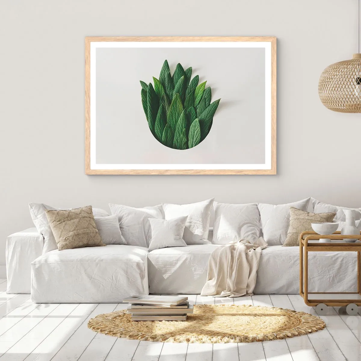 Pôster com moldura de carvalho claro - Curiosidade indomável - 91x61 cm