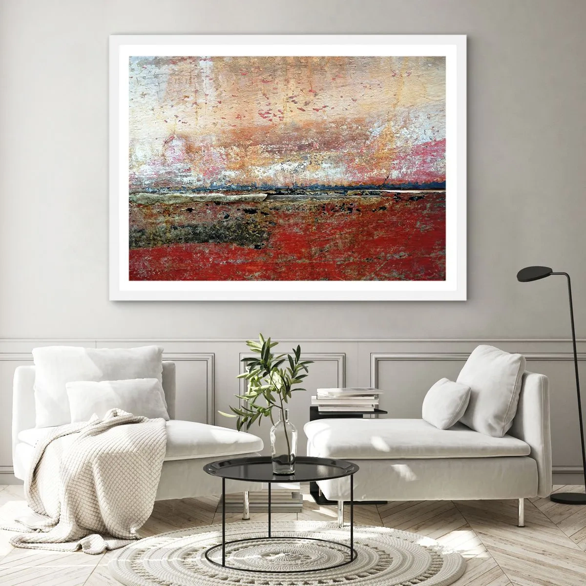 Pôster em moldura branca - Talvez seja o mar - 50x40 cm