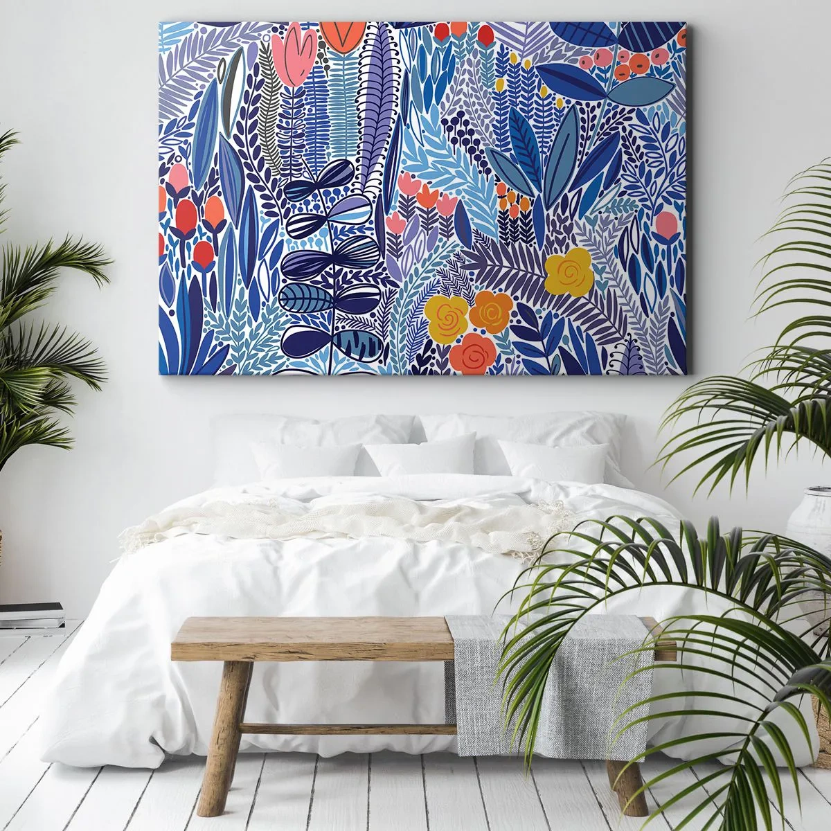 Quadro em tela - Jardim Havaiano - 100x70 cm