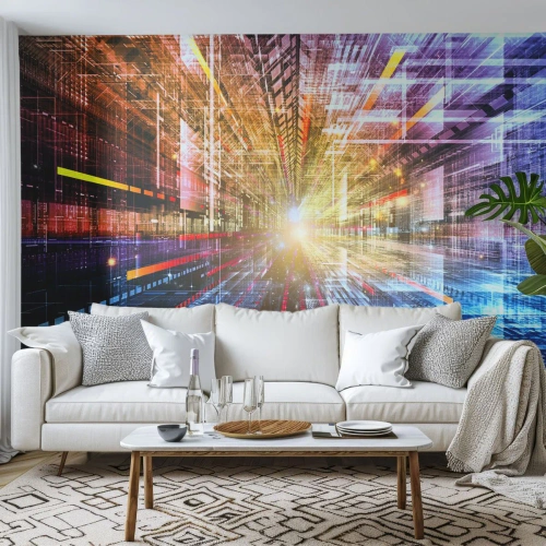 Papel de Parede Standard Eco - Corredor de luz - Abstração, Gráficos, 3D - 200x140 cm