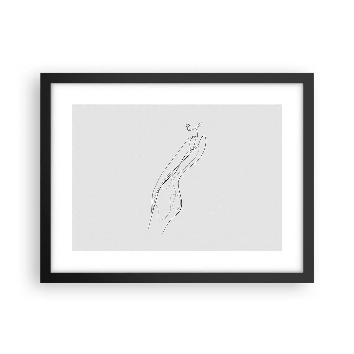 Pôster com moldura preta - Apenas uma promessa - 40x30 cm