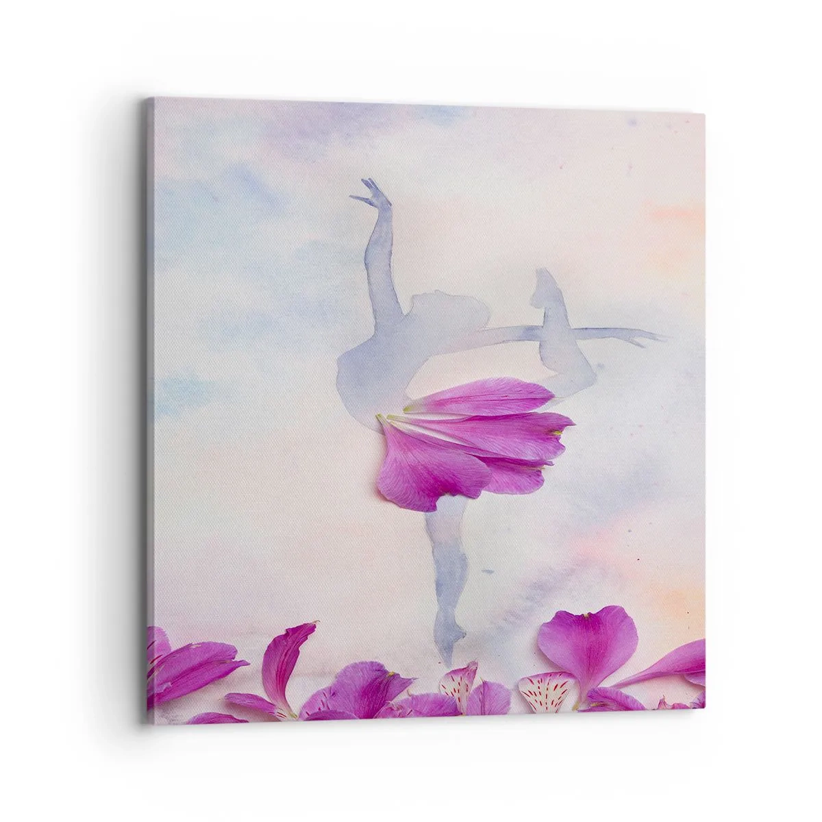 Quadro em tela - Delicada como uma flor - 70x70 cm