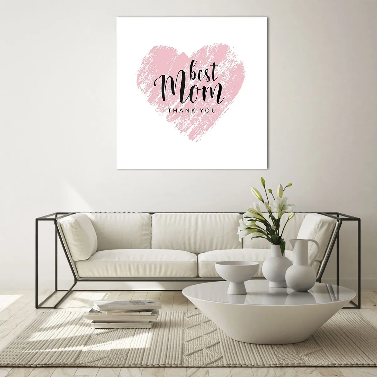 Quadro em vidro - Sempre o momento certo - 50x50 cm