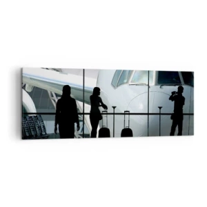 Quadro em tela - Vis a vis no aeroporto - 140x50 cm