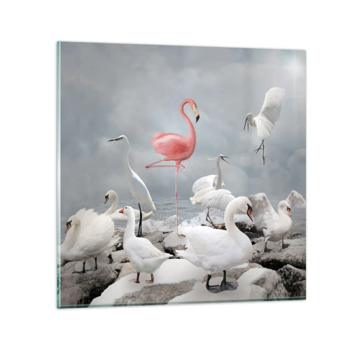 Quadro em vidro - Como vim parar aqui? - 30x30 cm