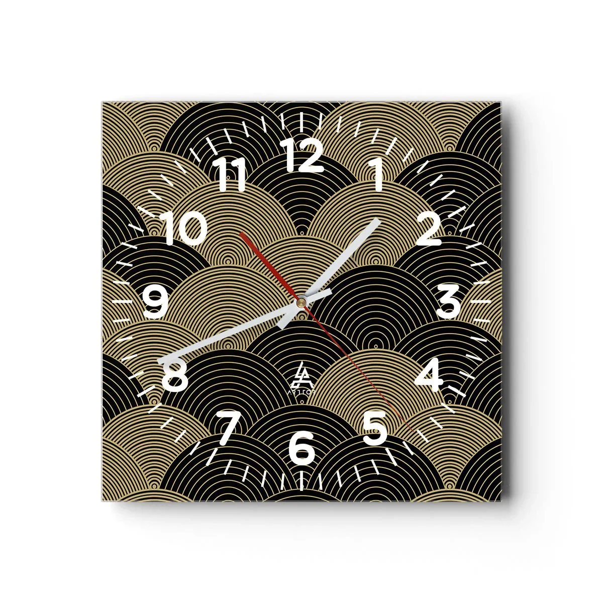 Relógio de parede - Relógio em vidro - Unidade na multiplicidade - 40x40 cm