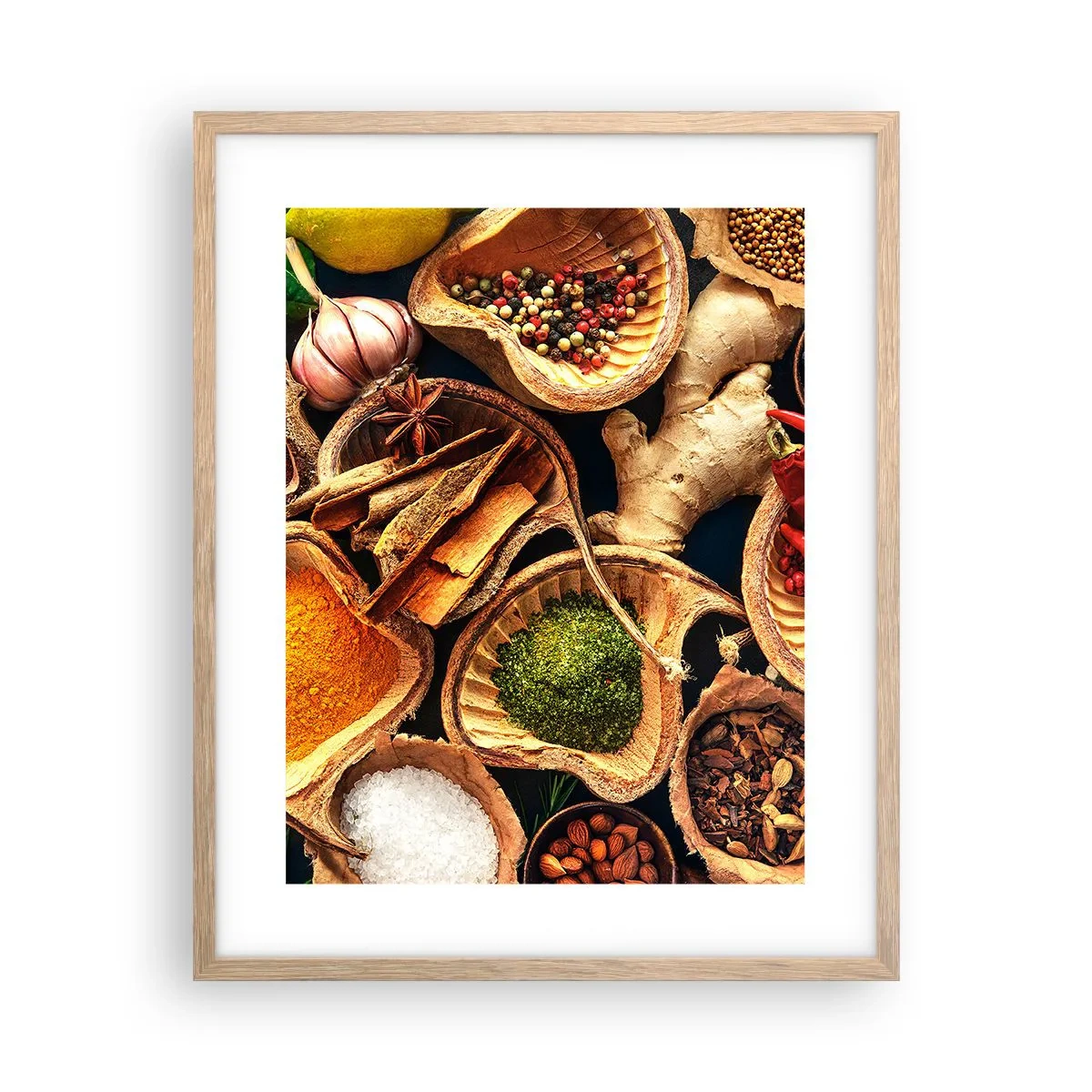 Pôster com moldura de carvalho claro - Leve o que quiser - 40x50 cm