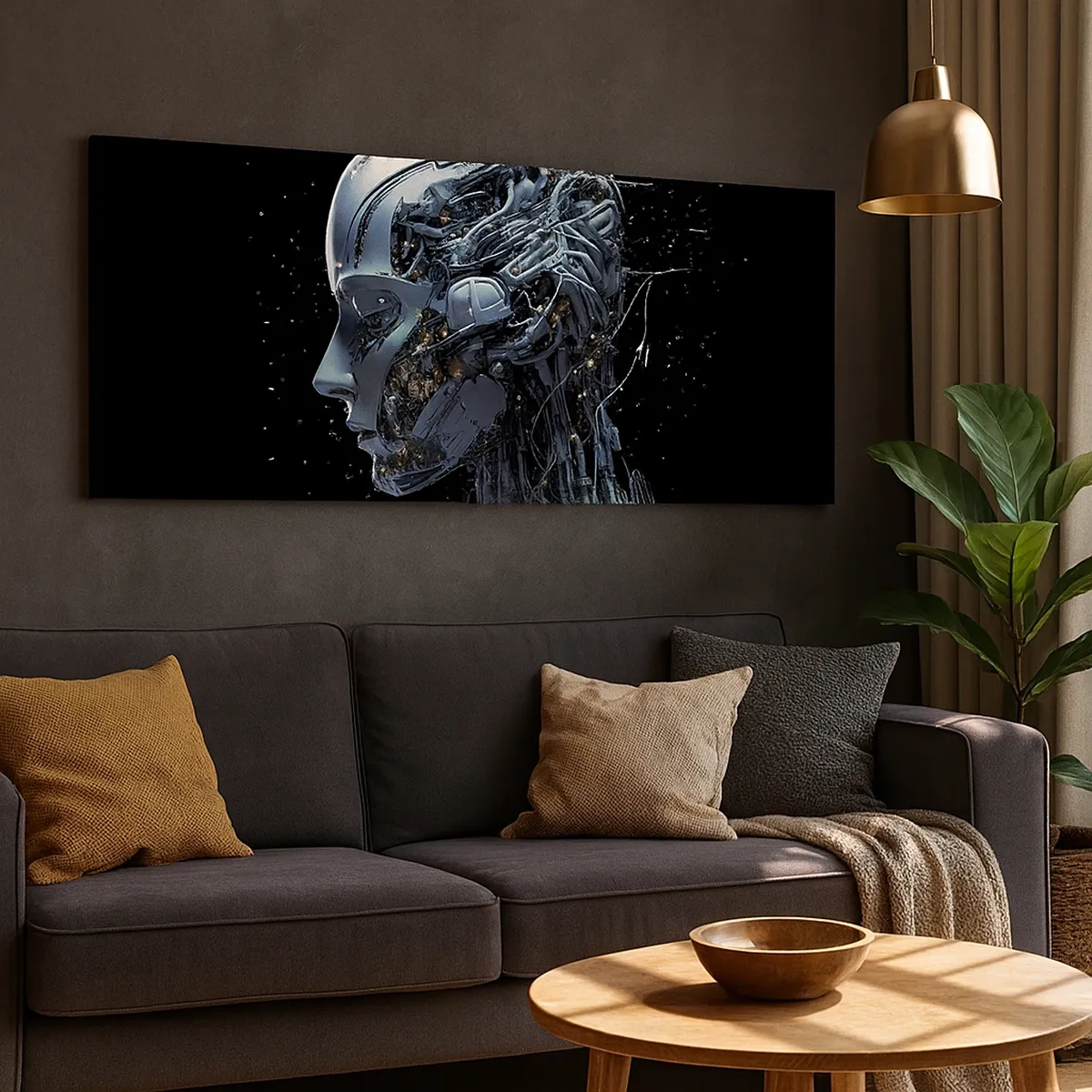 Quadro em tela - A tecnologia é uma mulher - 30x30 cm