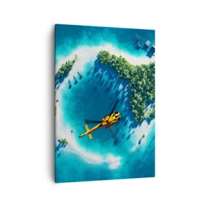 Quadro em tela - Compre uma ilha para si - 50x70 cm