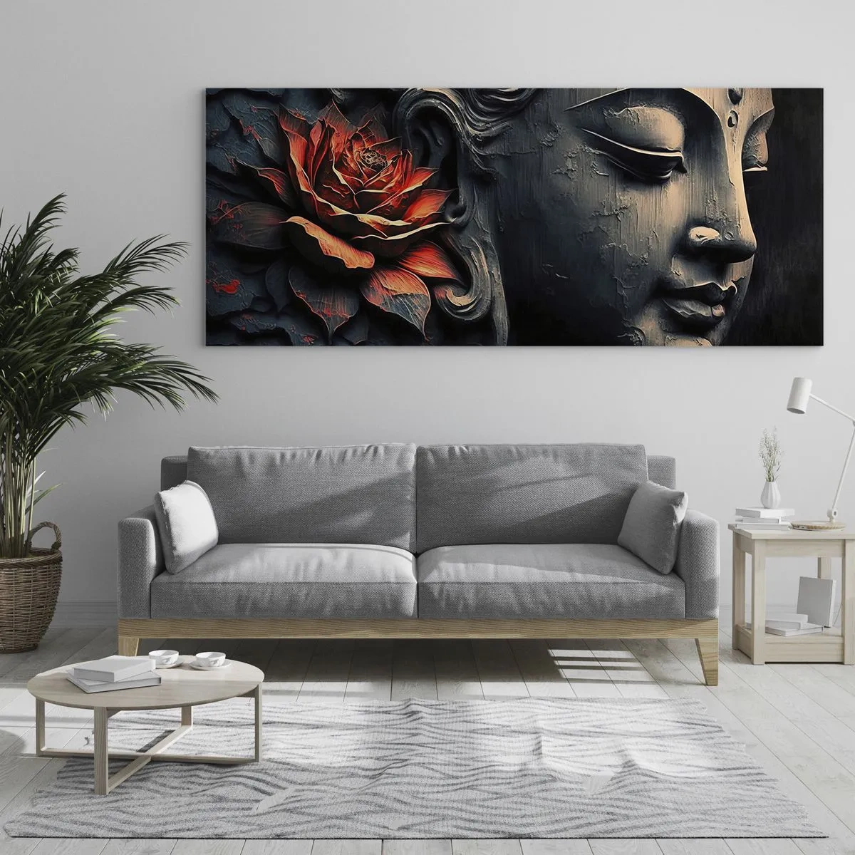 Quadro em vidro - Em harmonia com o mundo - 100x40 cm