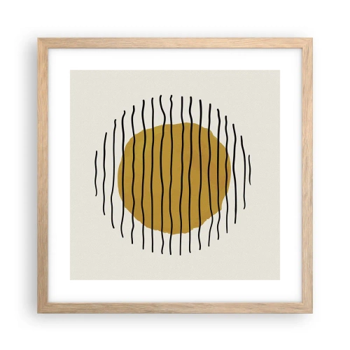Pôster com moldura de carvalho claro - Abstração a tremer com o calor - 40x40 cm