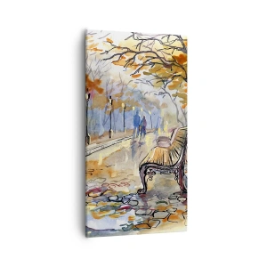 Quadro em tela - Juntos pelo outono - 55x100 cm