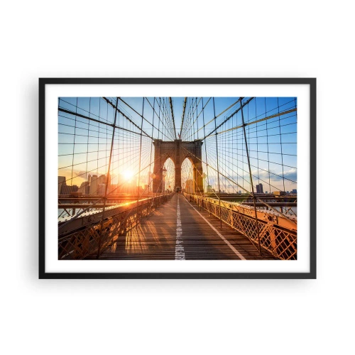 Pôster com moldura preta - Na Ponte Dourada - 70x50 cm