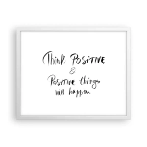 Pôster em moldura branca - Como viver? - 50x40 cm