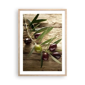 Pôster com moldura de carvalho claro - Direto da natureza - 50x70 cm