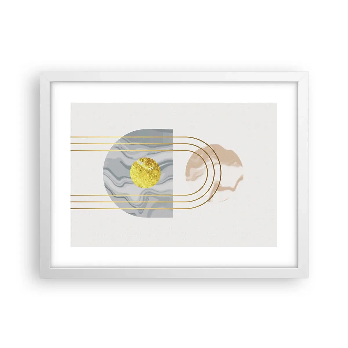 Pôster em moldura branca - Brilho e claridade - 40x30 cm