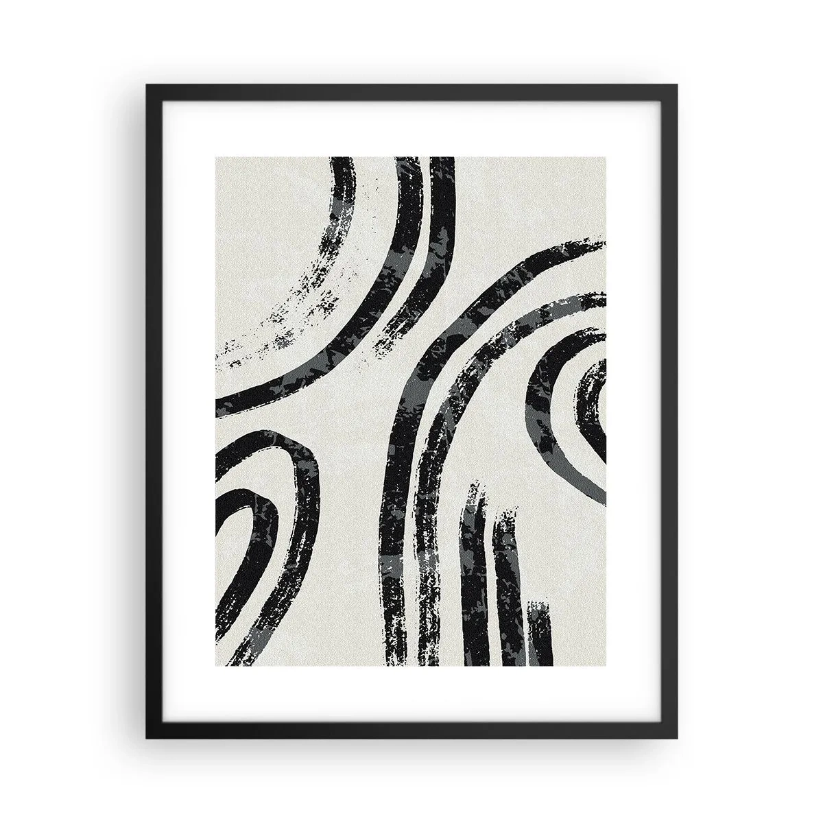 Pôster com moldura preta - Meio parado - 40x50 cm