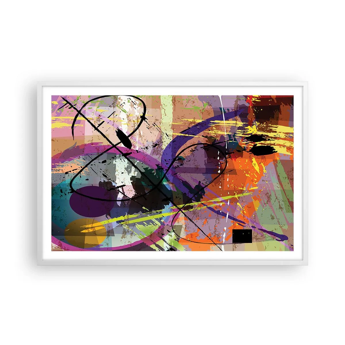 Pôster em moldura branca - Pode ir direto ou ao redor - 91x61 cm