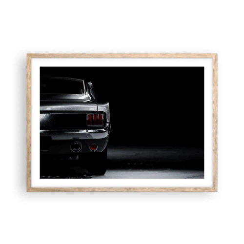 Pôster com moldura de carvalho claro - O charme do clássico - 70x50 cm