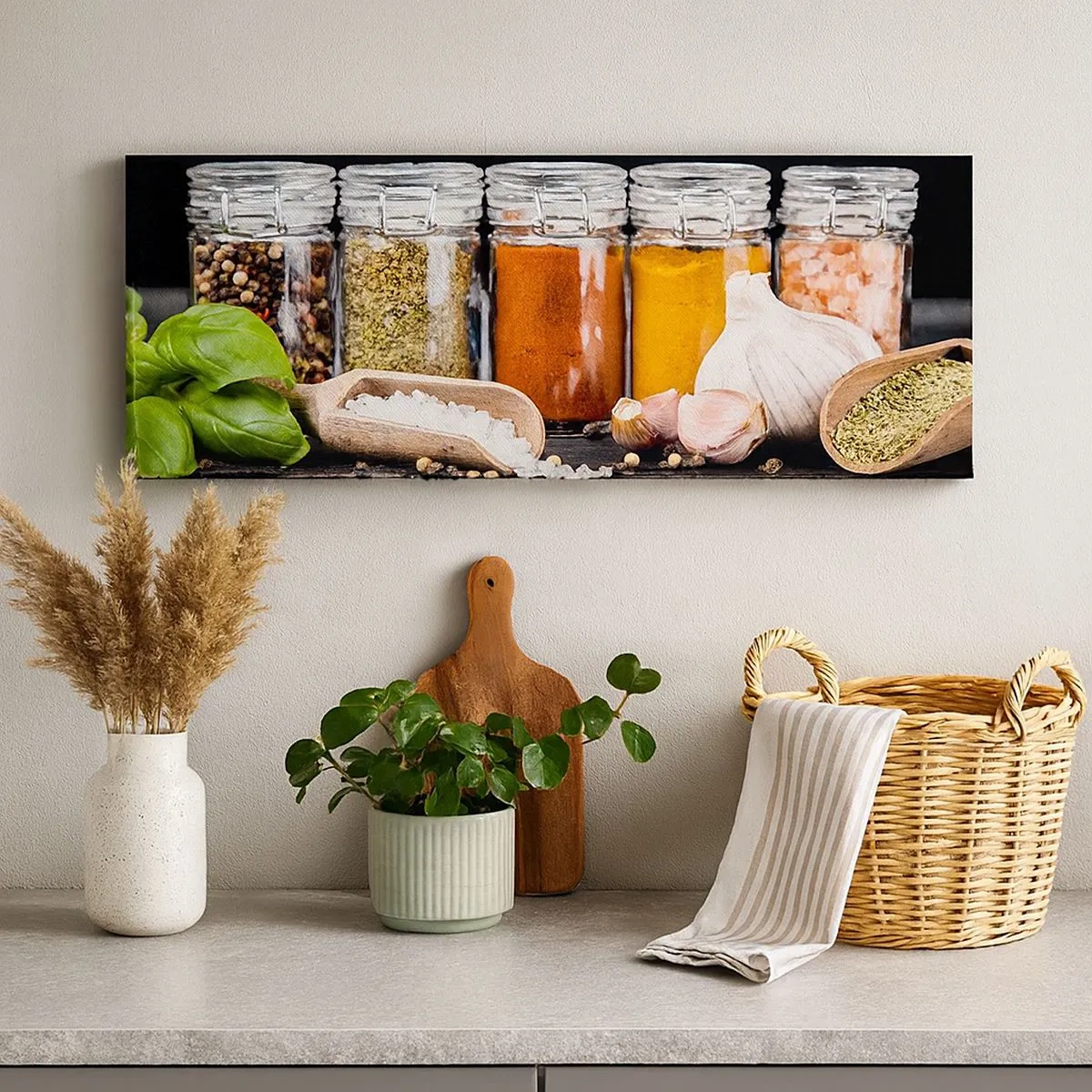 Quadro em tela - Para que a vida tenha um sabor - 100x40 cm